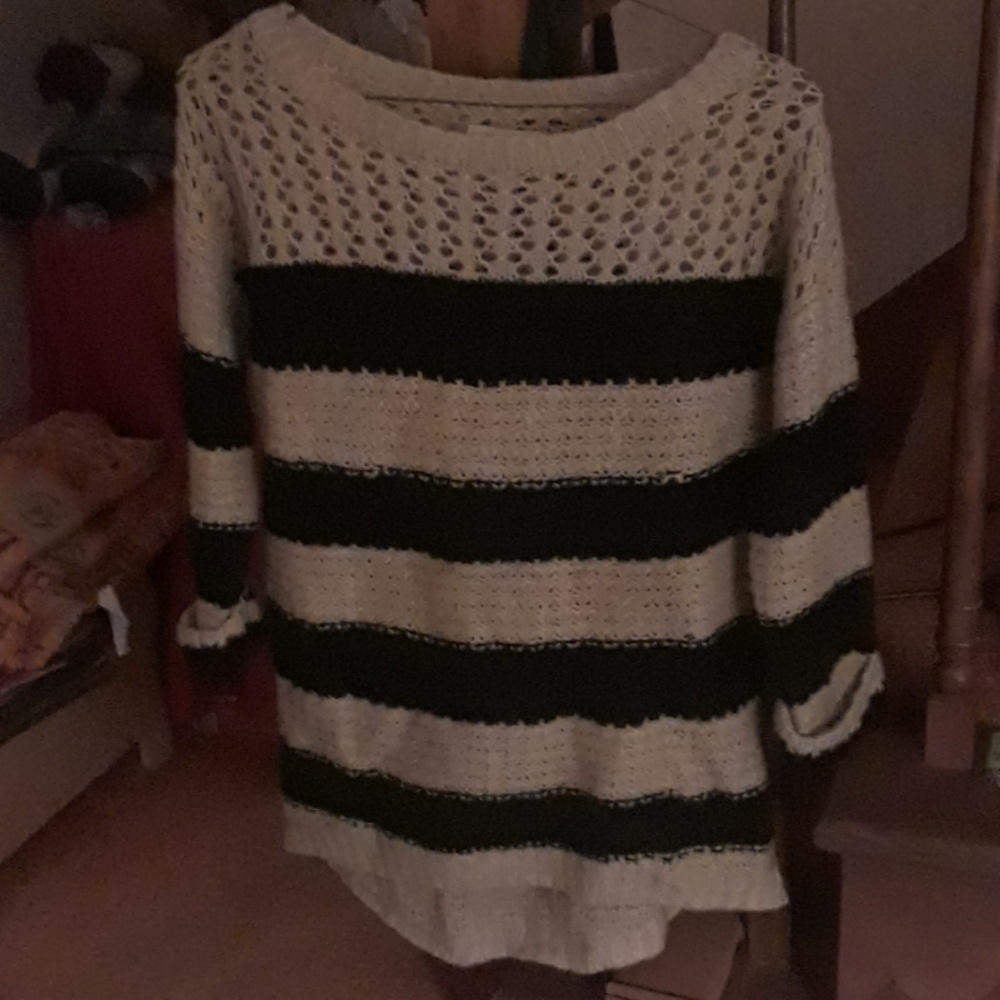 Wool/ hemp type feel  sweater hippie/chic